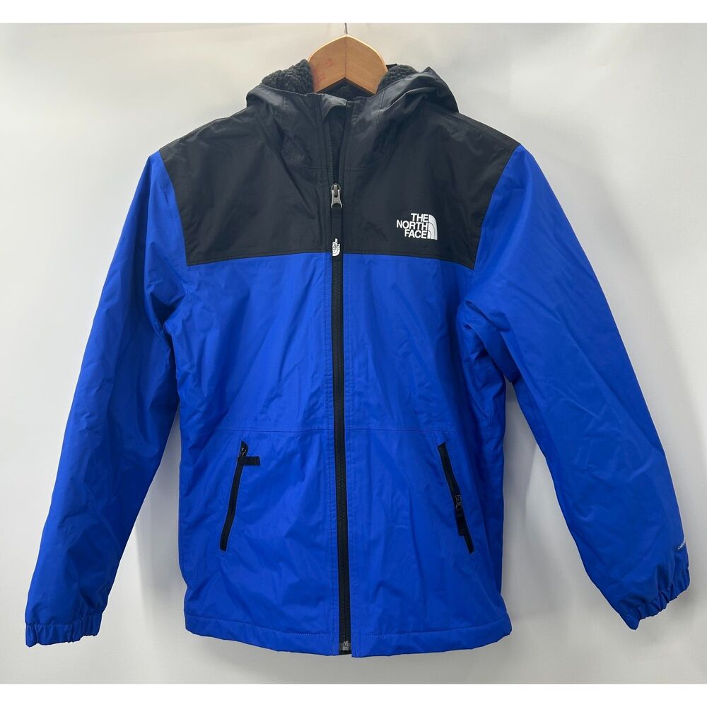 The North Face Kids Warm Storm Rain Jacket Size Large 14-16 Blue Black